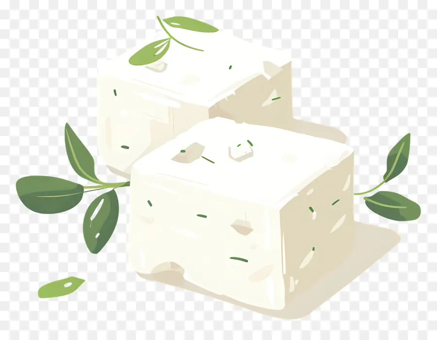 Queijo Feta，Cubos Brancos PNG