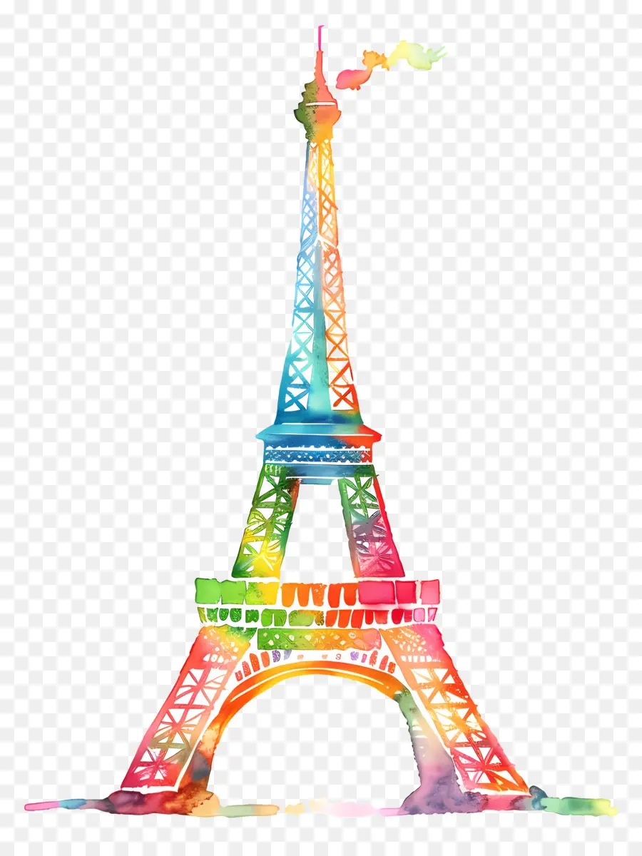 Torre Eiffel，Pintura PNG