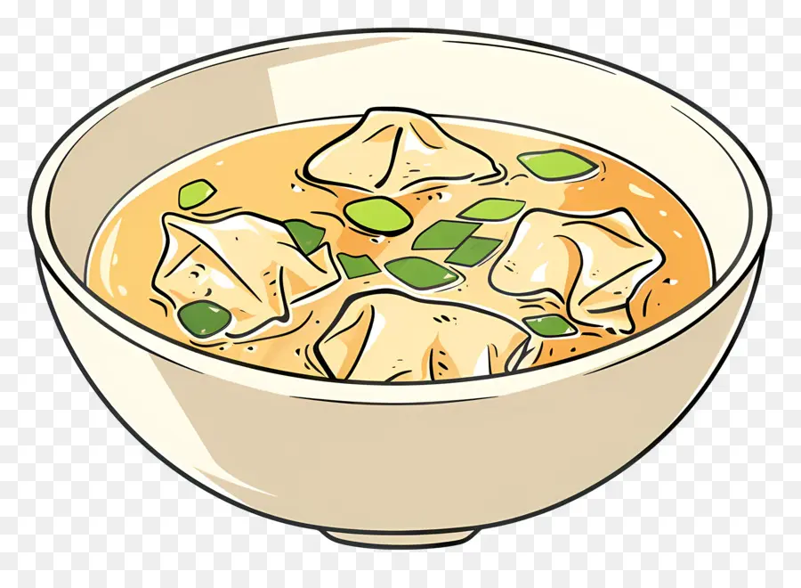 Wonton Sopa，Bolinhos PNG