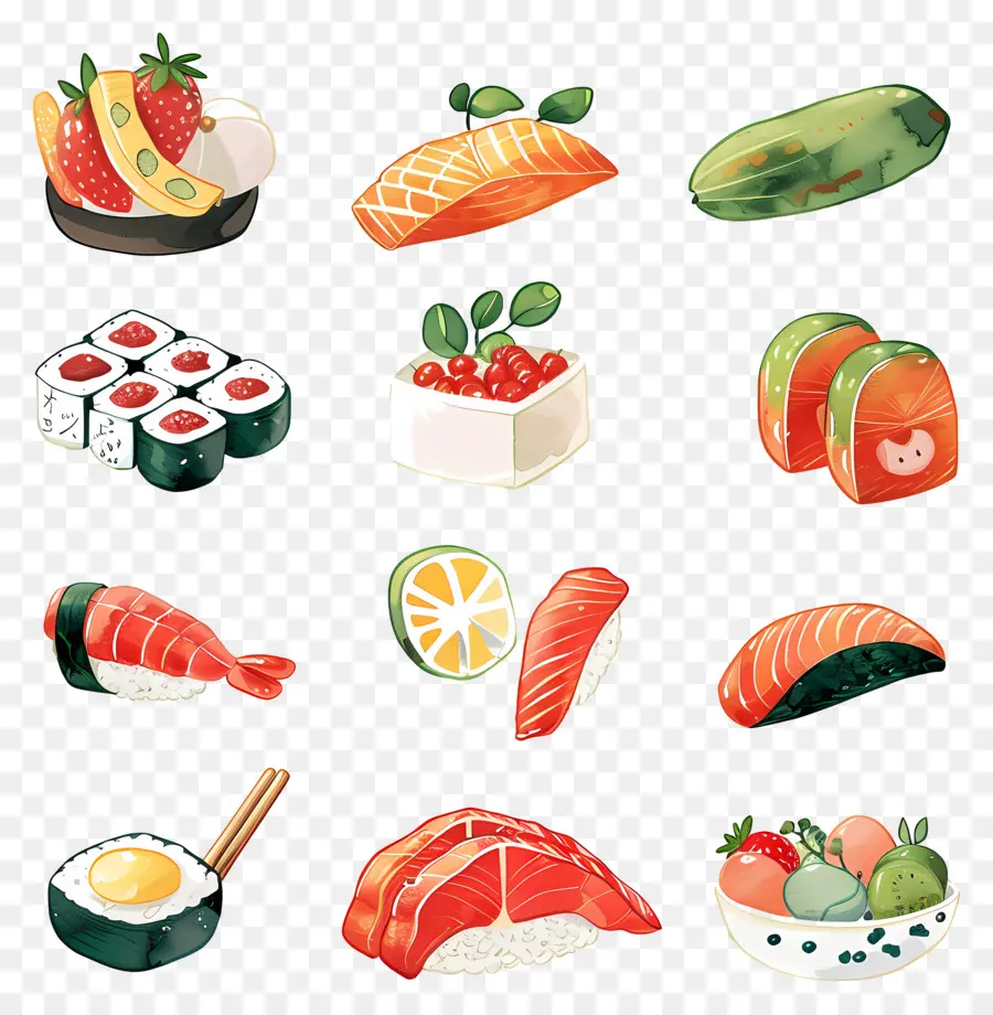 Alimentos，Sushi PNG