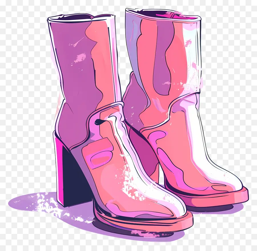 Botas De Moda，Saltos De Plástico Transparente PNG