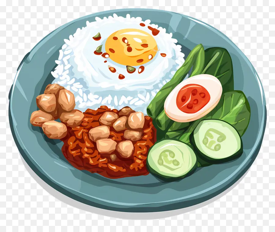 Nasi Lemak，Frango PNG