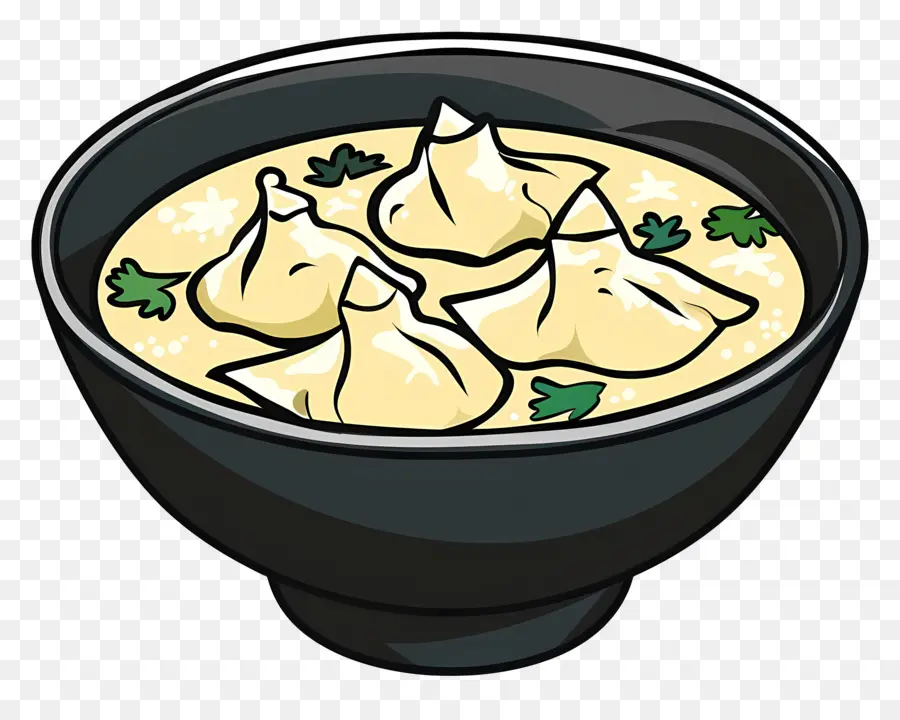 Wonton Sopa，Bolinhos PNG