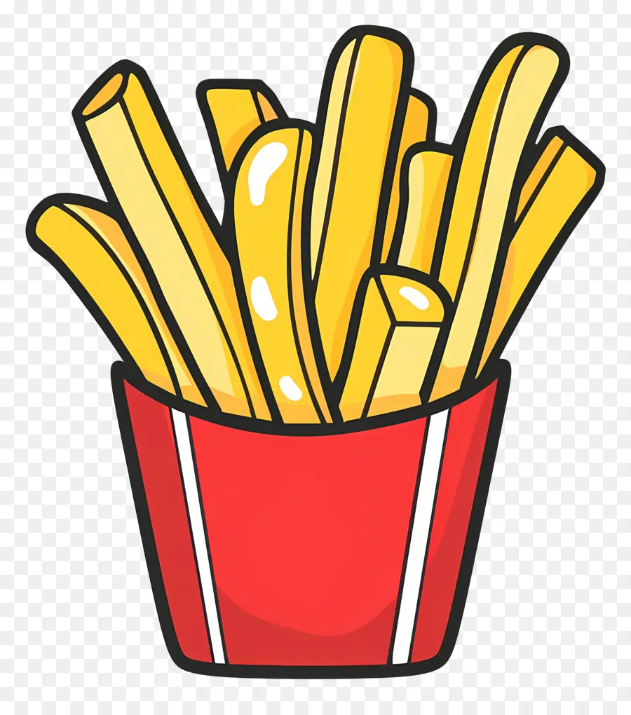 Batatas Fritas，Cartoon PNG