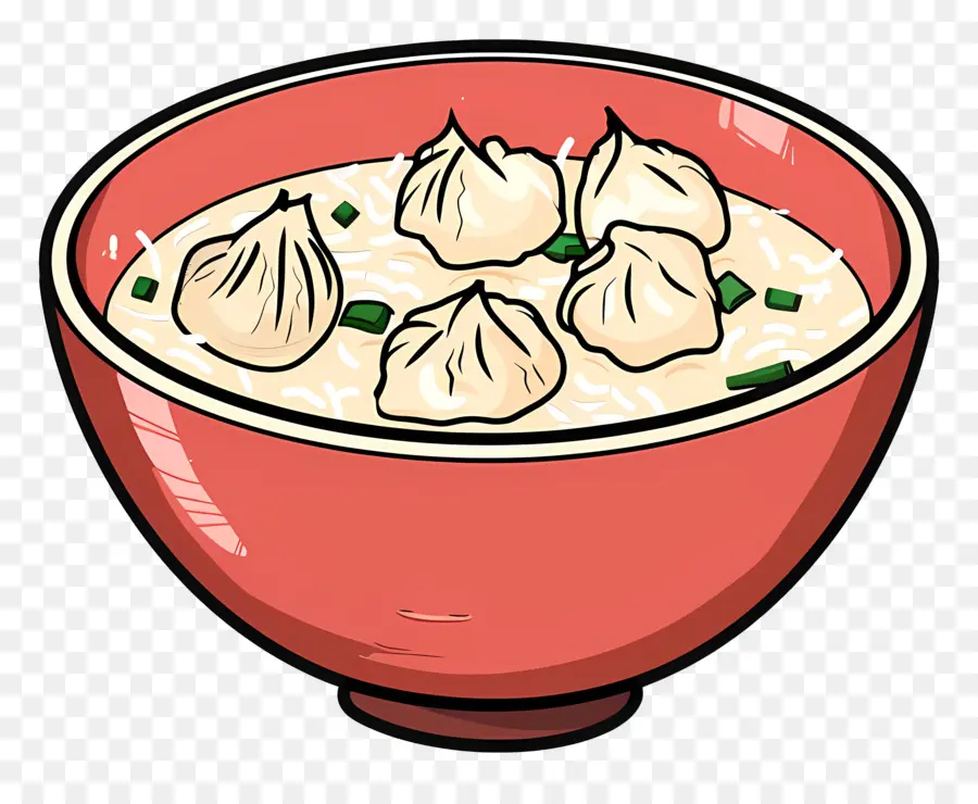 Wonton Sopa，Bolinhos Cozidos No Vapor PNG