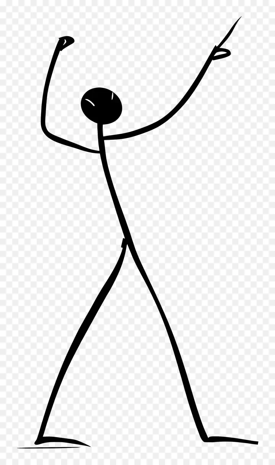 Stick Figure，Preto E Branco PNG