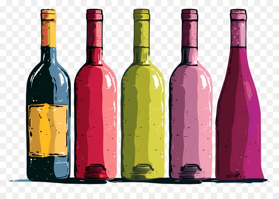 Garrafa De Vinho，Vinho PNG