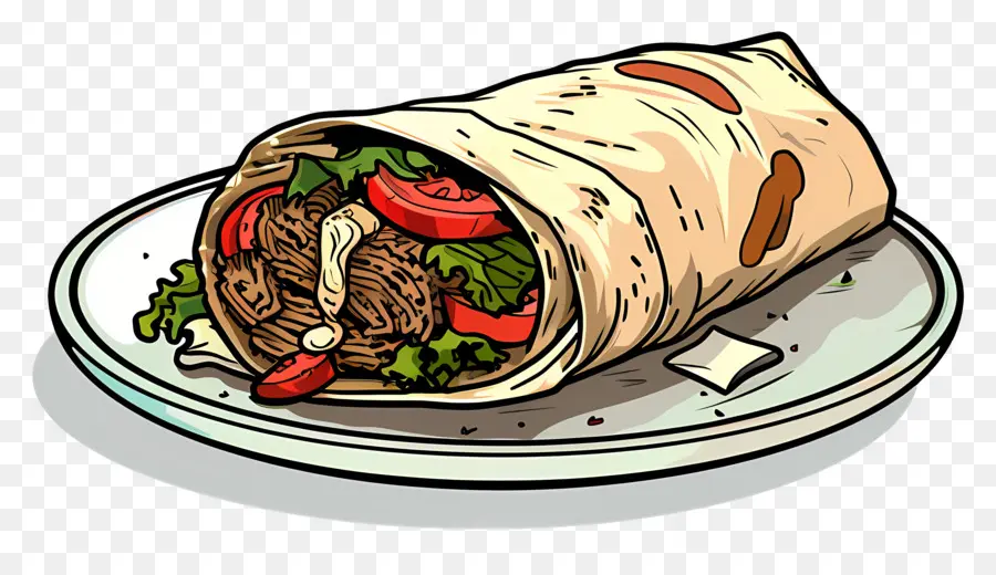 O Shawarma，Burrito PNG