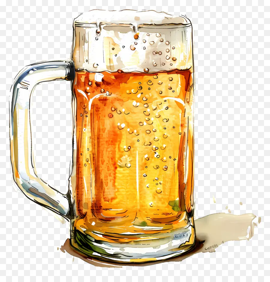 Cerveja，Caneca De Vidro PNG