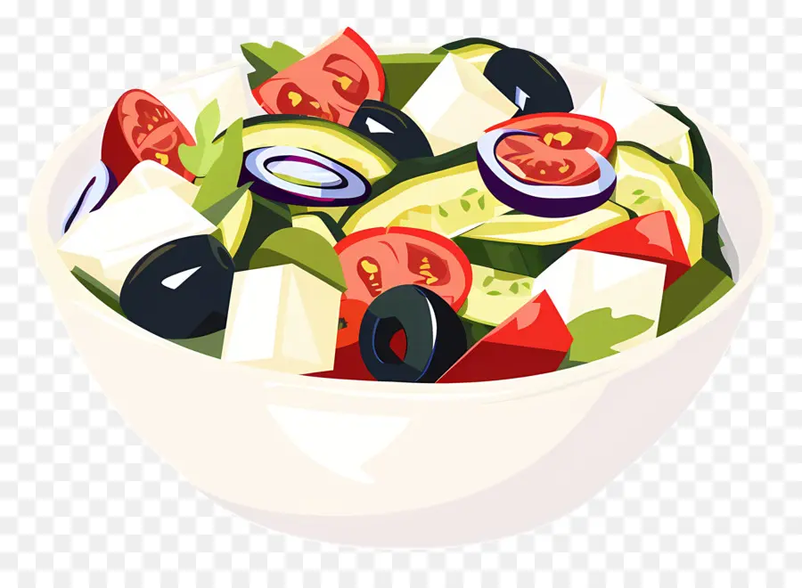 Salada Grega，Tigela PNG