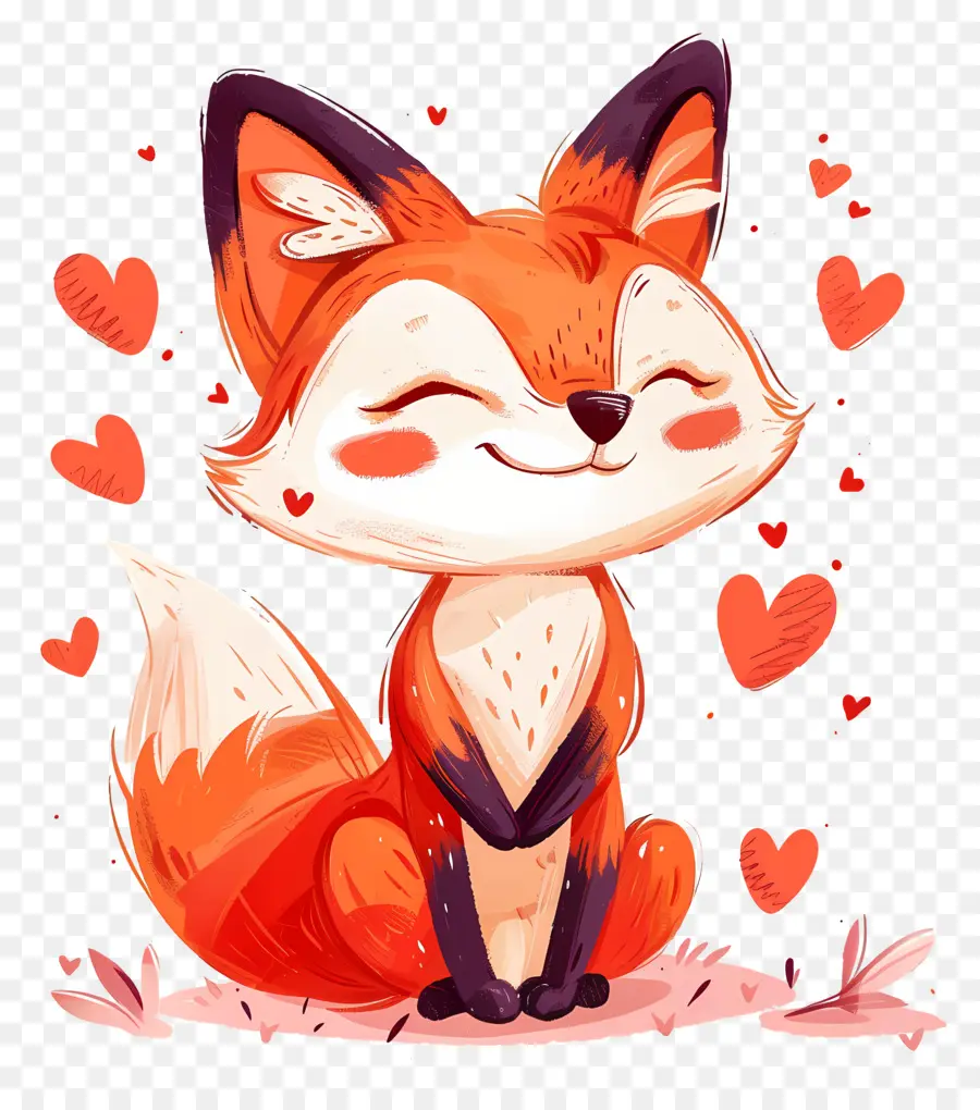 Fox No Amor，Bonito Fox PNG