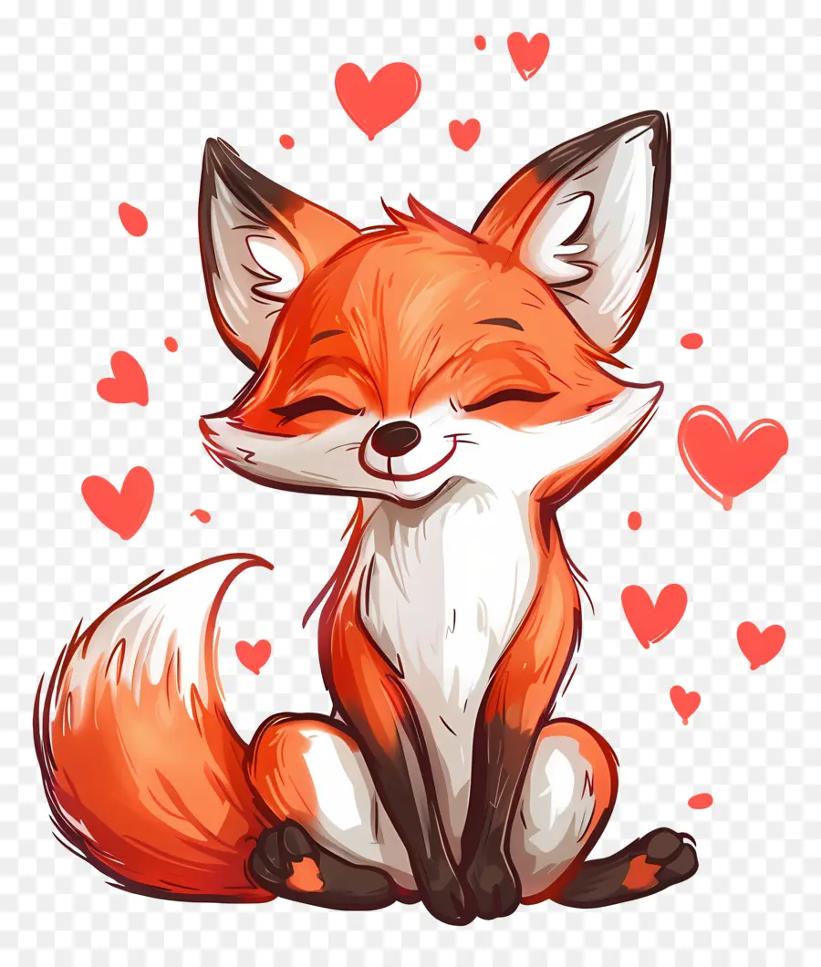 Fox No Amor，Bonito Fox PNG