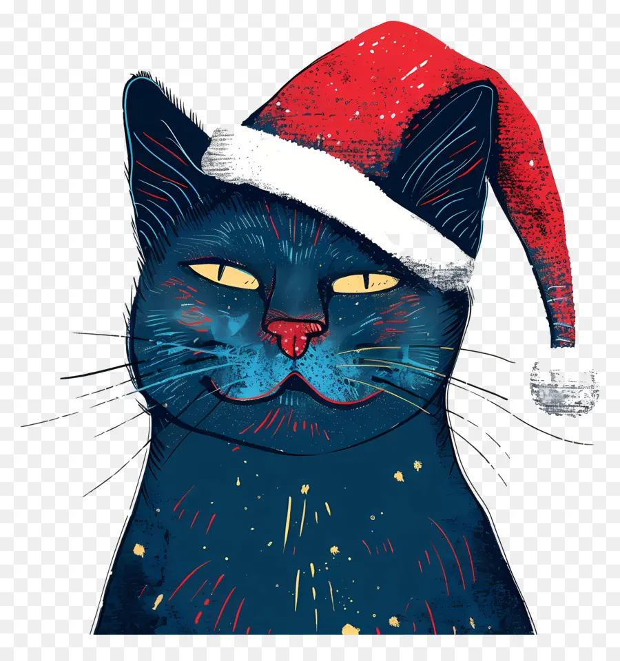 Natal Gato，O Gato Azul PNG