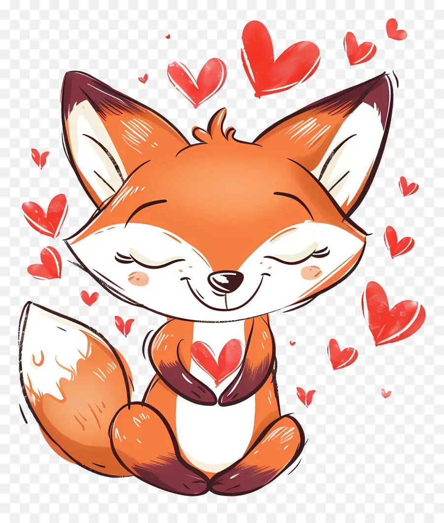 Fox No Amor，Bonito Fox PNG