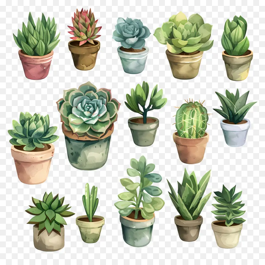 Plantas Suculentas，Suculentas Verdes PNG