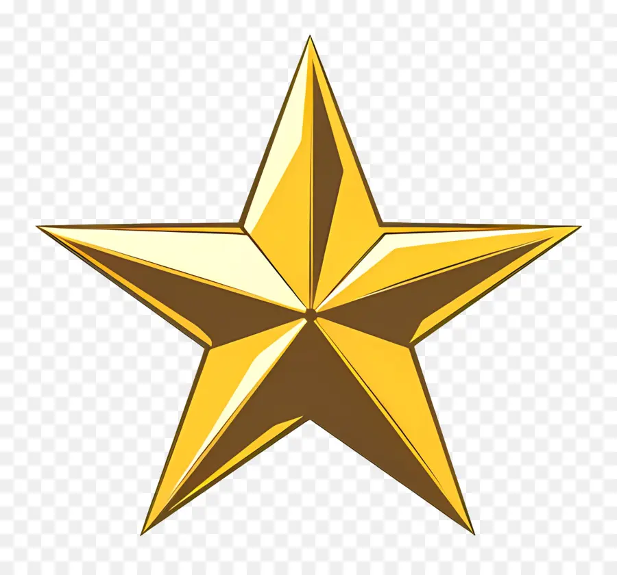 Estrela De Ouro，Cinco Pontos PNG