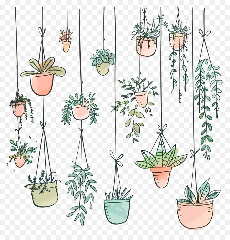 Plantas Domésticas Penduradas，Plantas Penduradas PNG