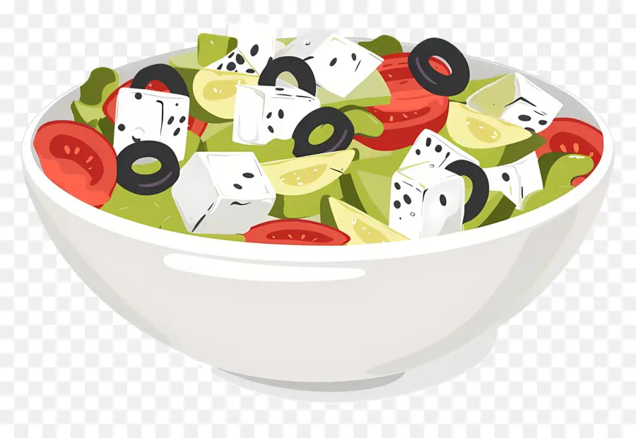 Salada Grega，Queijo Feta PNG