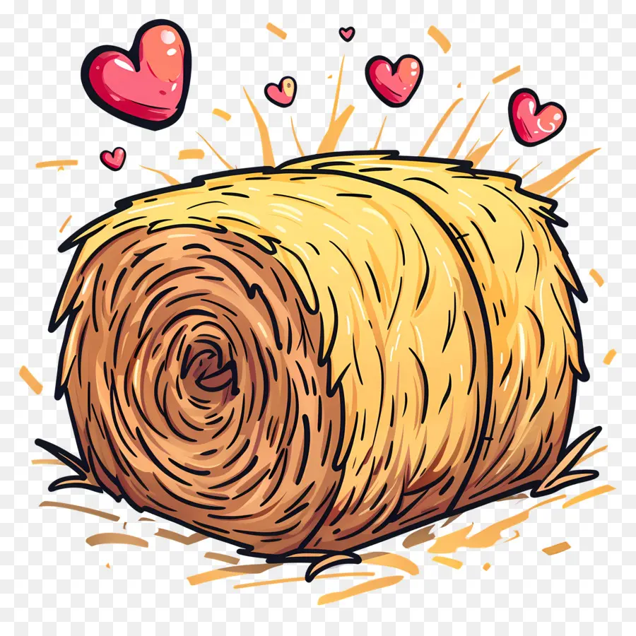 Hay Bale，Forma De Coração PNG