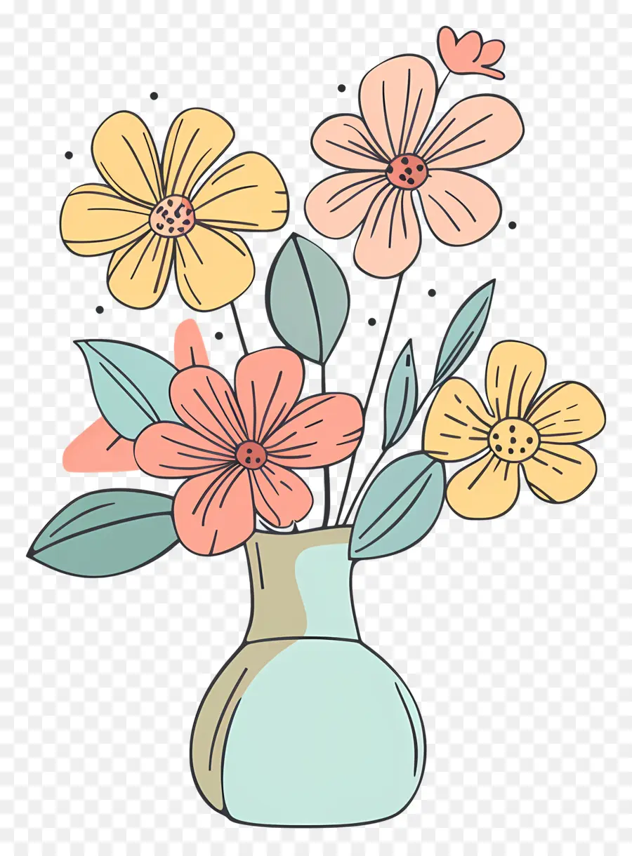 Flores Em Um Vaso，Flores PNG