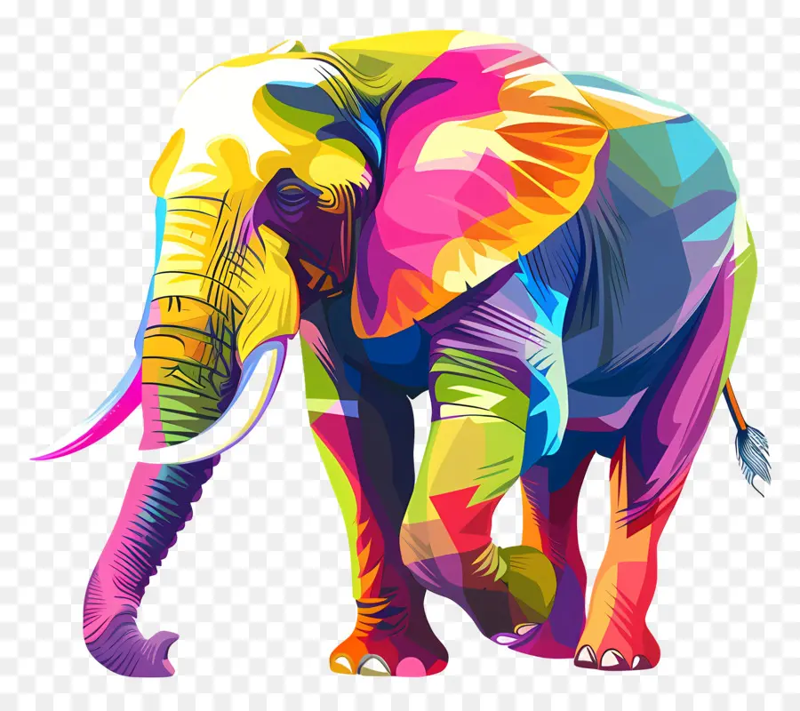 Elefante，Elefante Colorido PNG