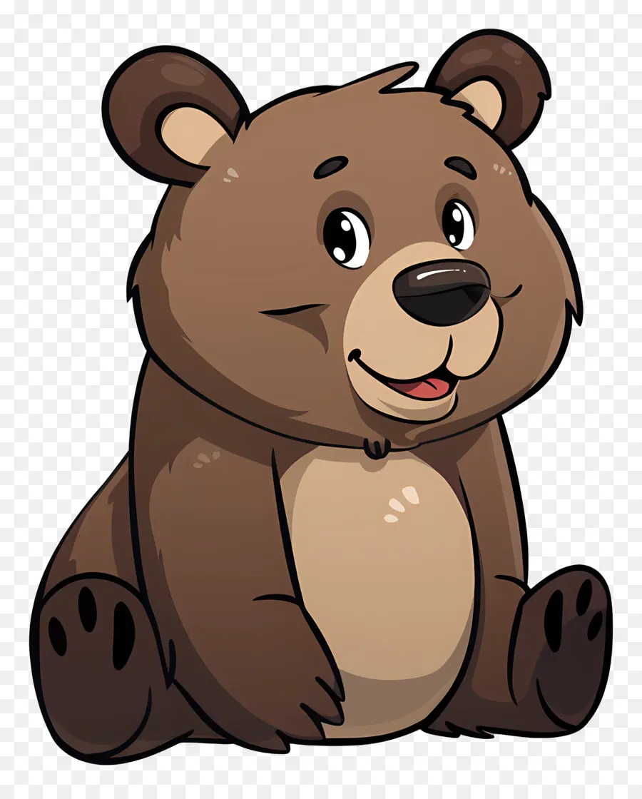 Desenho Animado Do Urso，Urso Marrom PNG