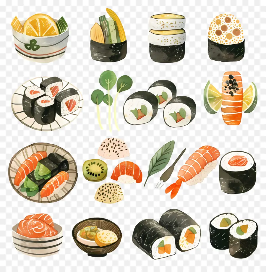 Alimentos，Sushi PNG