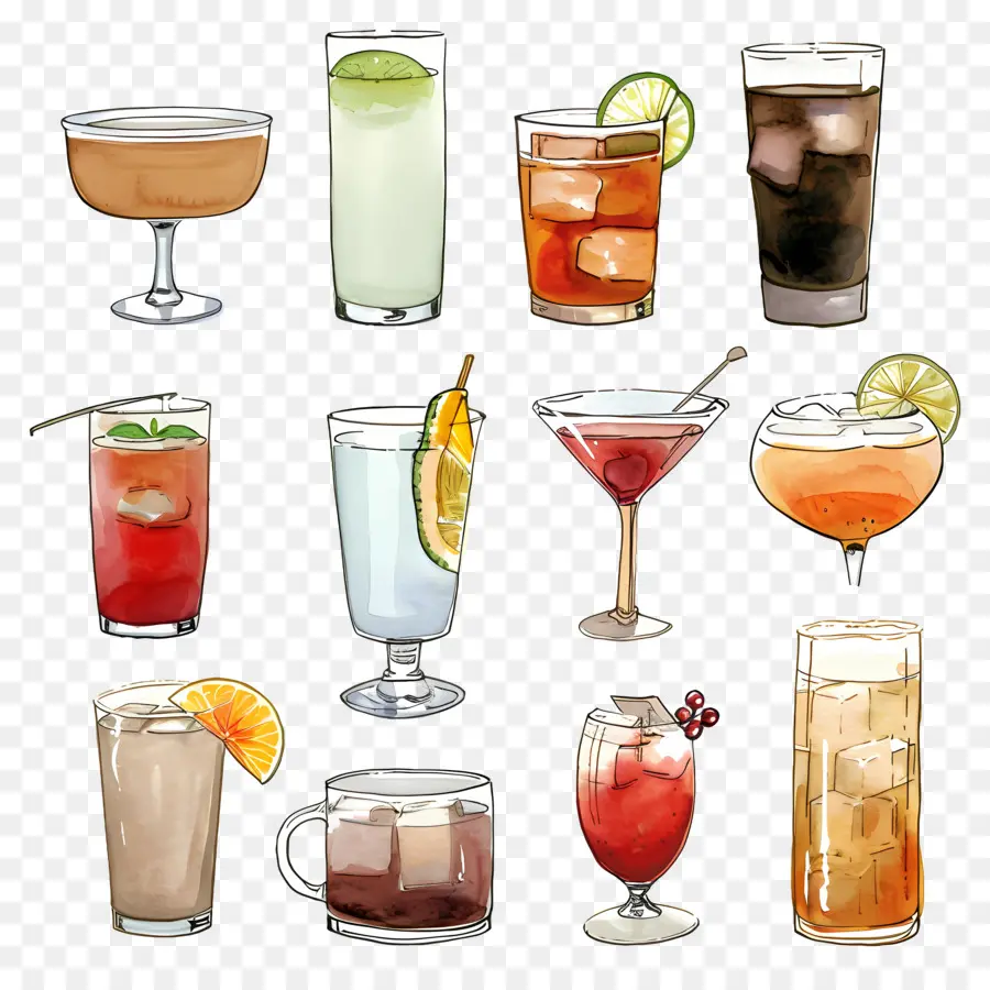 Beverages，óculos De Coquetel PNG