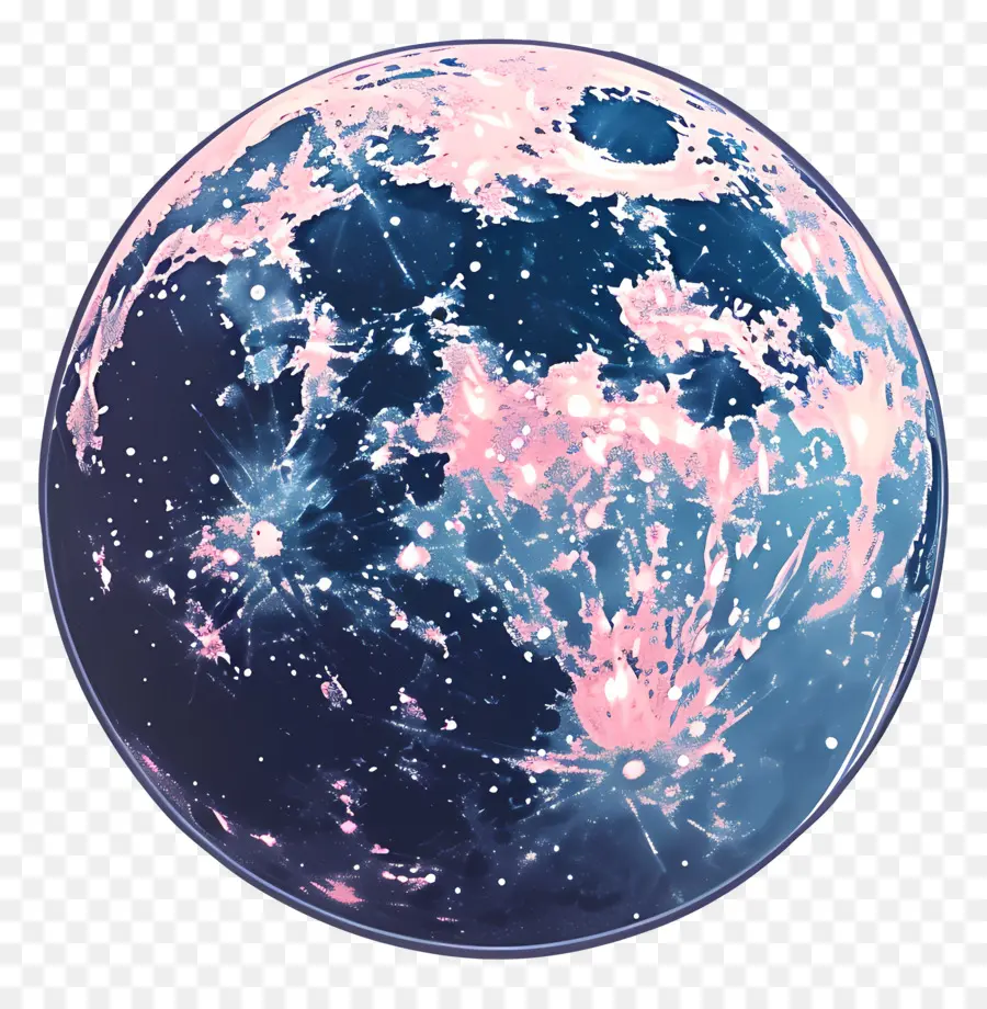 Planeta，Lua Colorida PNG