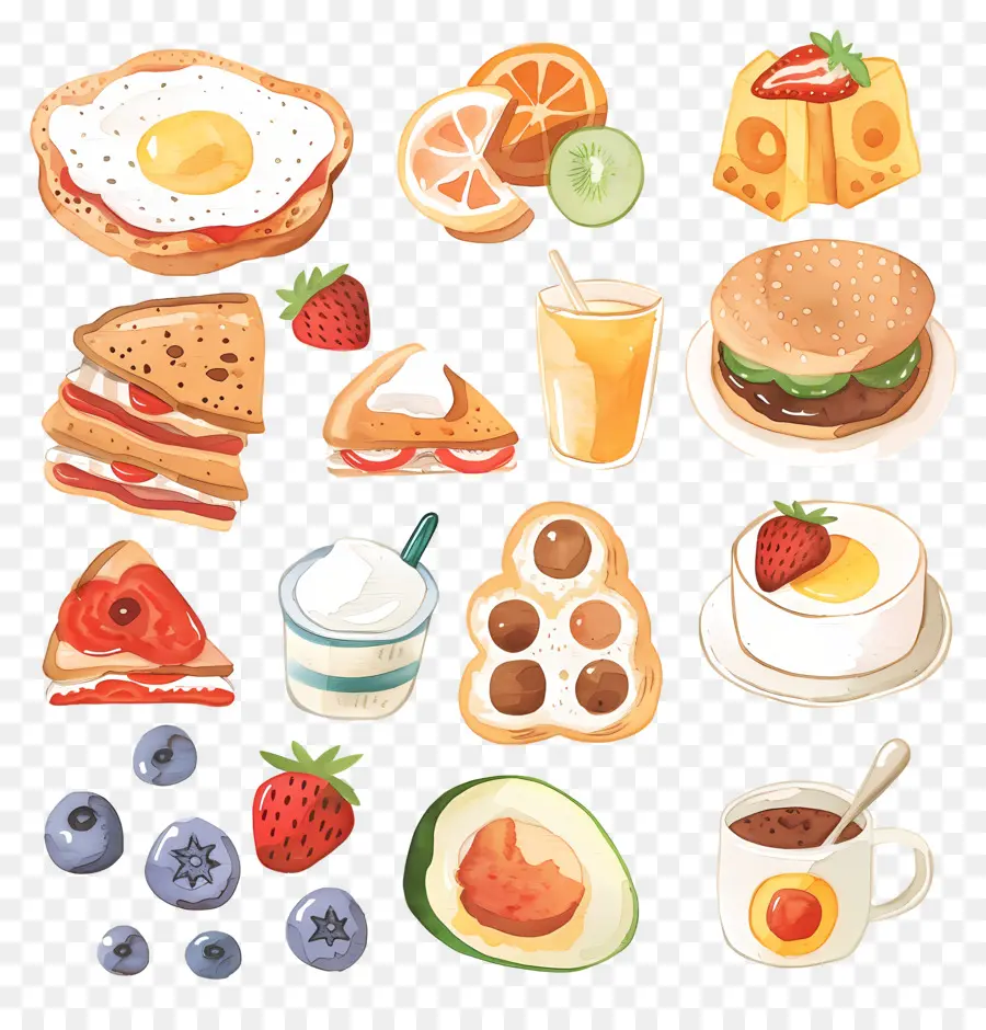 Pequeno Almoço，Breakfast Sandwich PNG