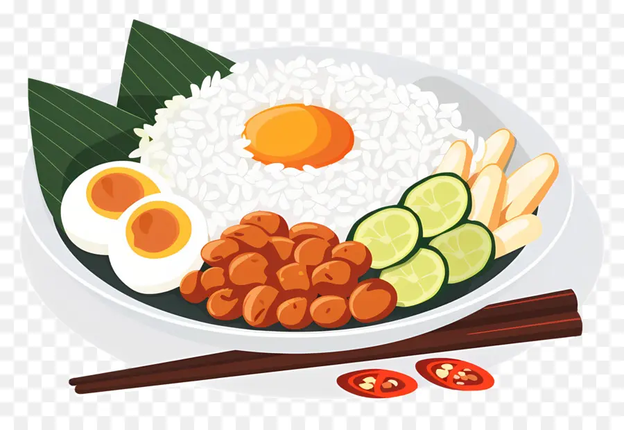 Nasi Lemak，Tigela De Arroz PNG