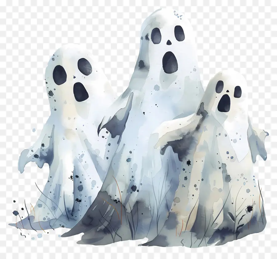 Fantasmas，Pintura Em Aquarela PNG