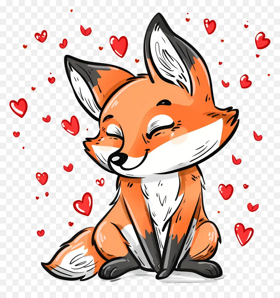 Fox No Amor，Desenho Animado Da Fox PNG