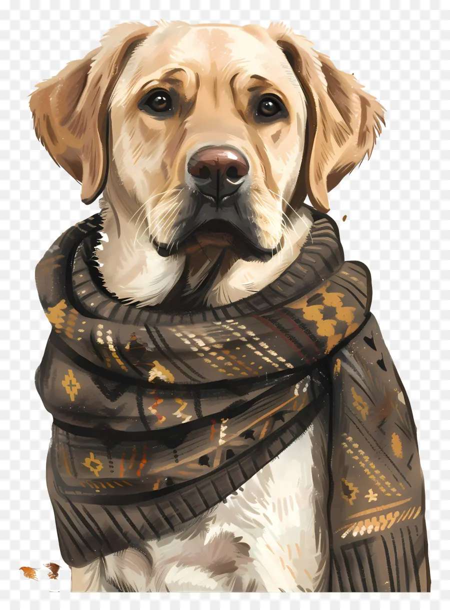 Labrador No Suéter，Cachorro PNG