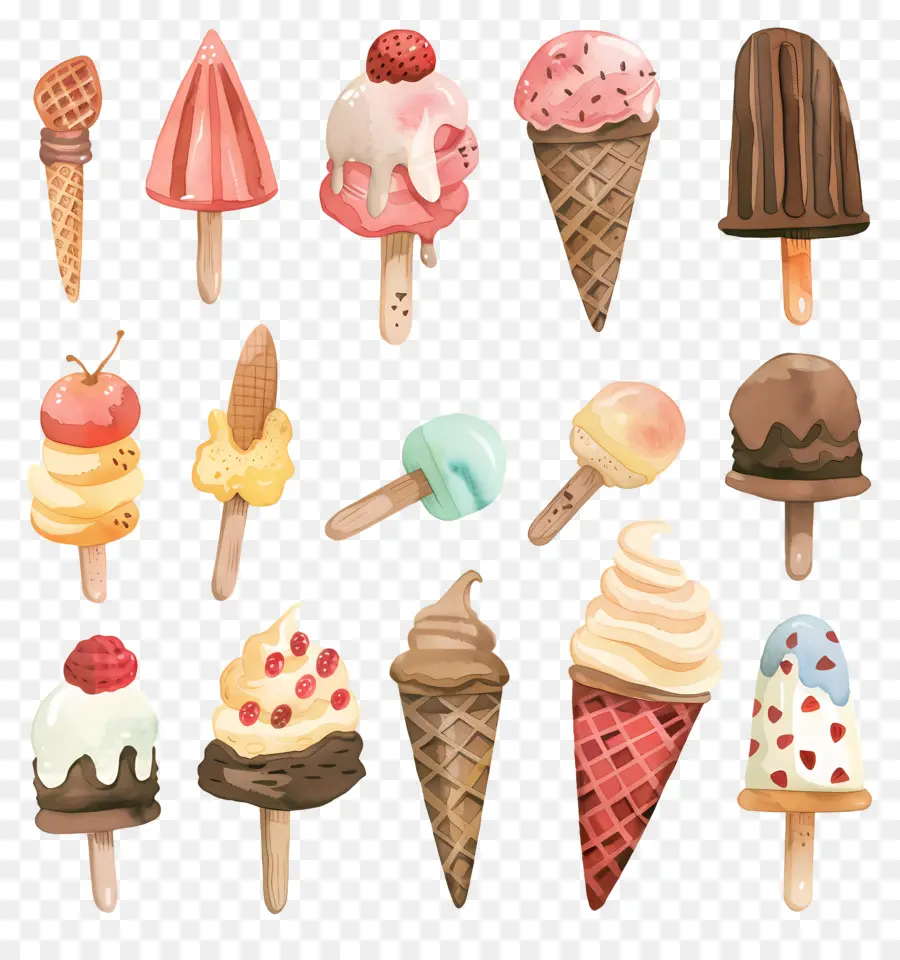 Sorvete，Cones De Sorvete PNG