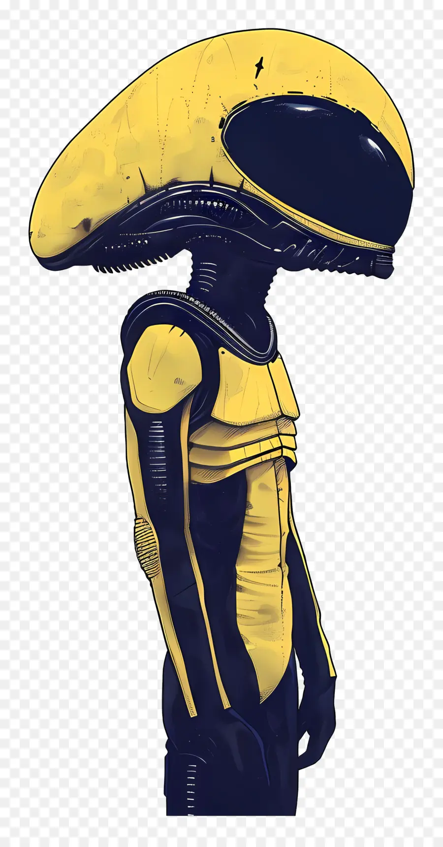 Alien，Capacete Amarelo PNG