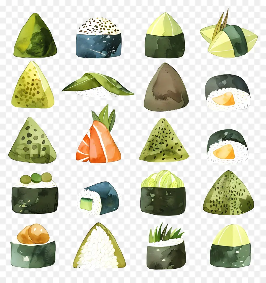 Onigiri，Sushi PNG