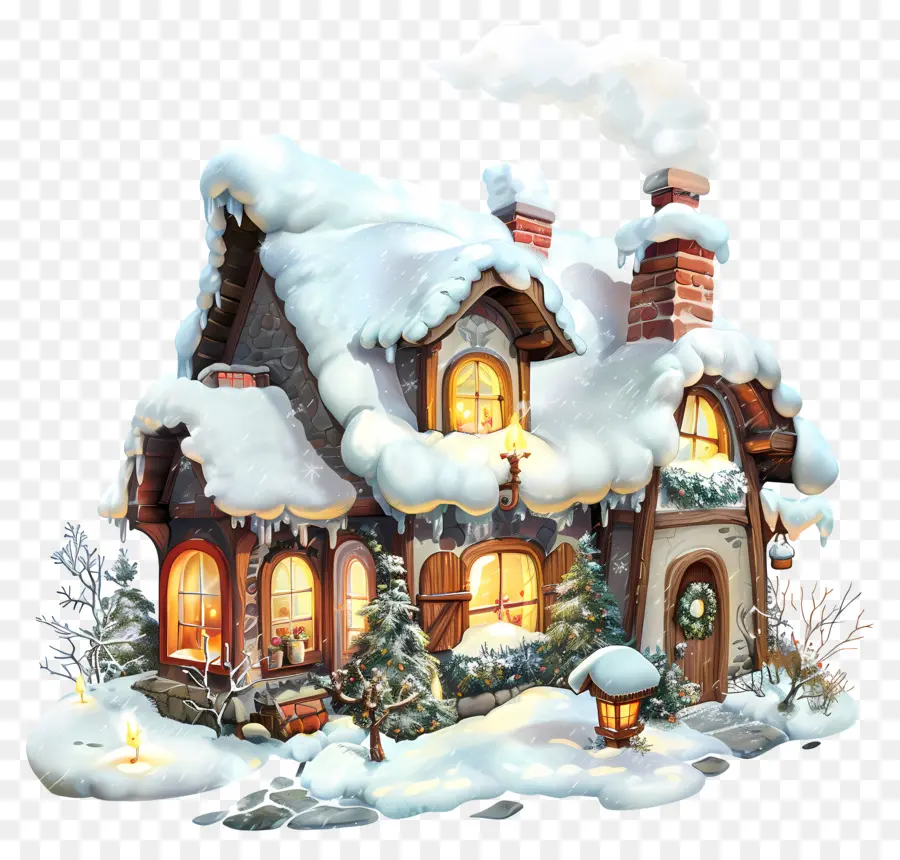 Casa De Inverno De Neve，Inverno PNG