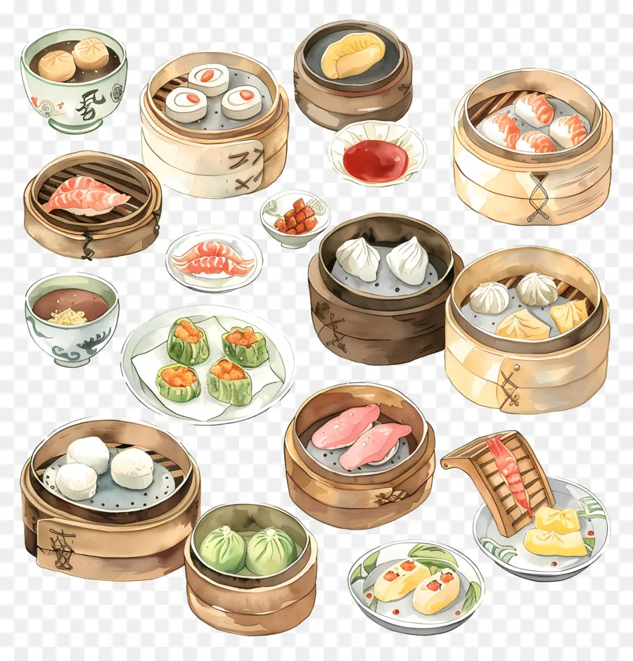 Dim Sum，Bolinhos PNG