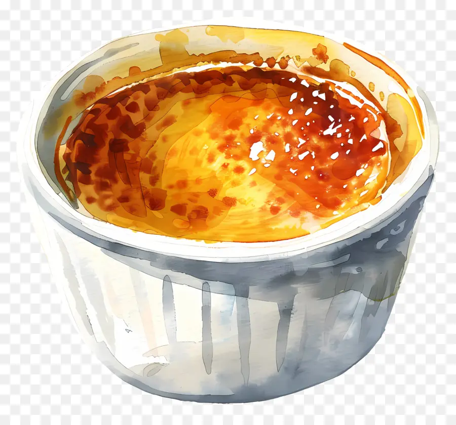 Crème Brûlée，água Quente PNG