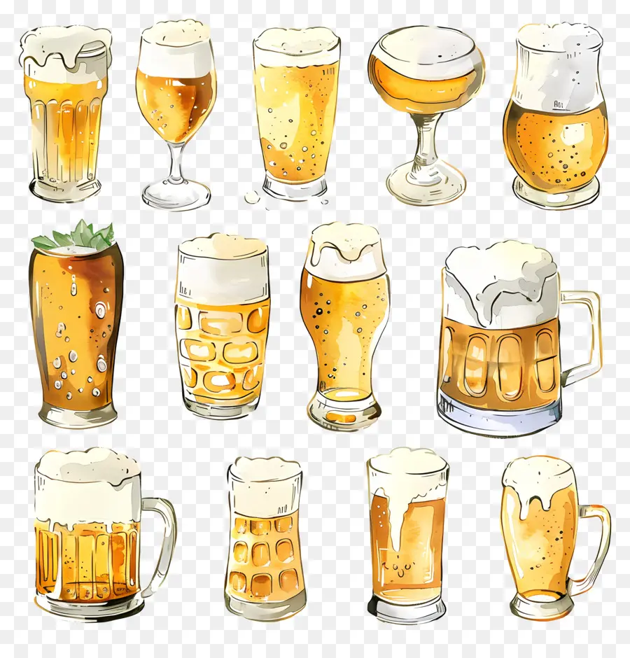 Cerveja，óculos PNG