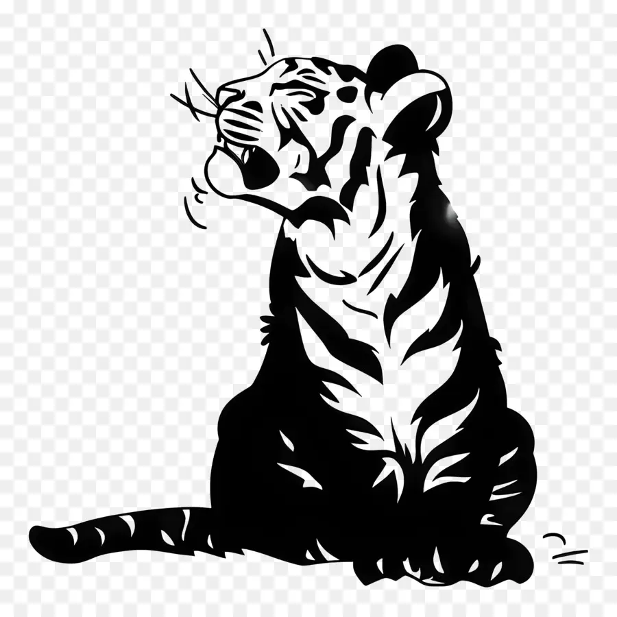 Cartoon Tigre，Black Tiger PNG