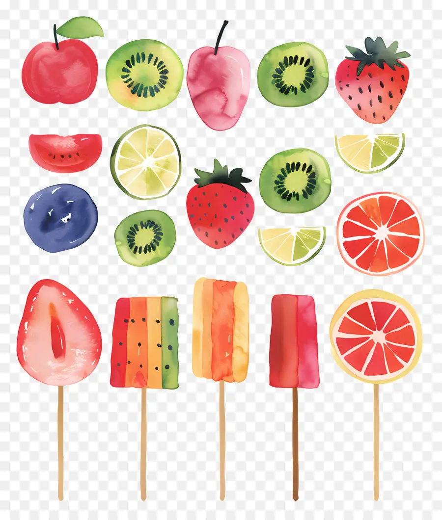 Espetos De Frutas，Frutas PNG