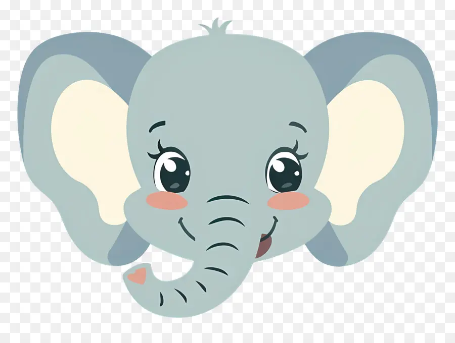 Rosto De Elefante Fofo，Cartoon Elefante PNG