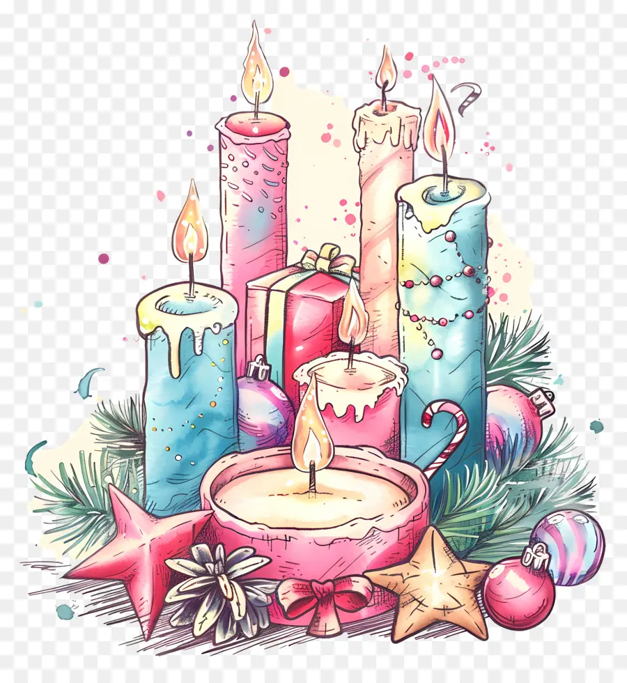 Velas De Natal，Velas PNG