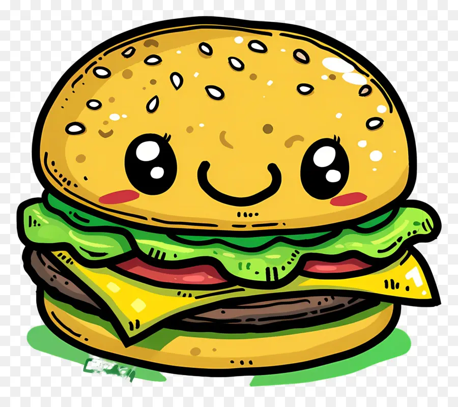 Cartoon Hamburger，Burger De Desenhos Animados PNG