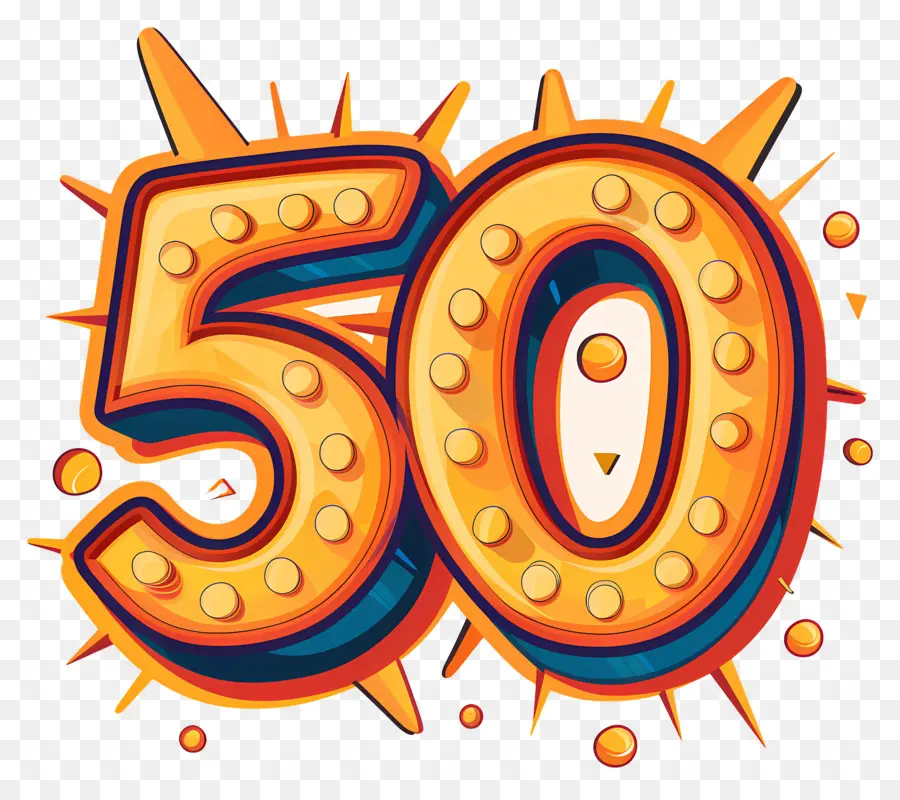 O Número 50，50º Aniversário PNG