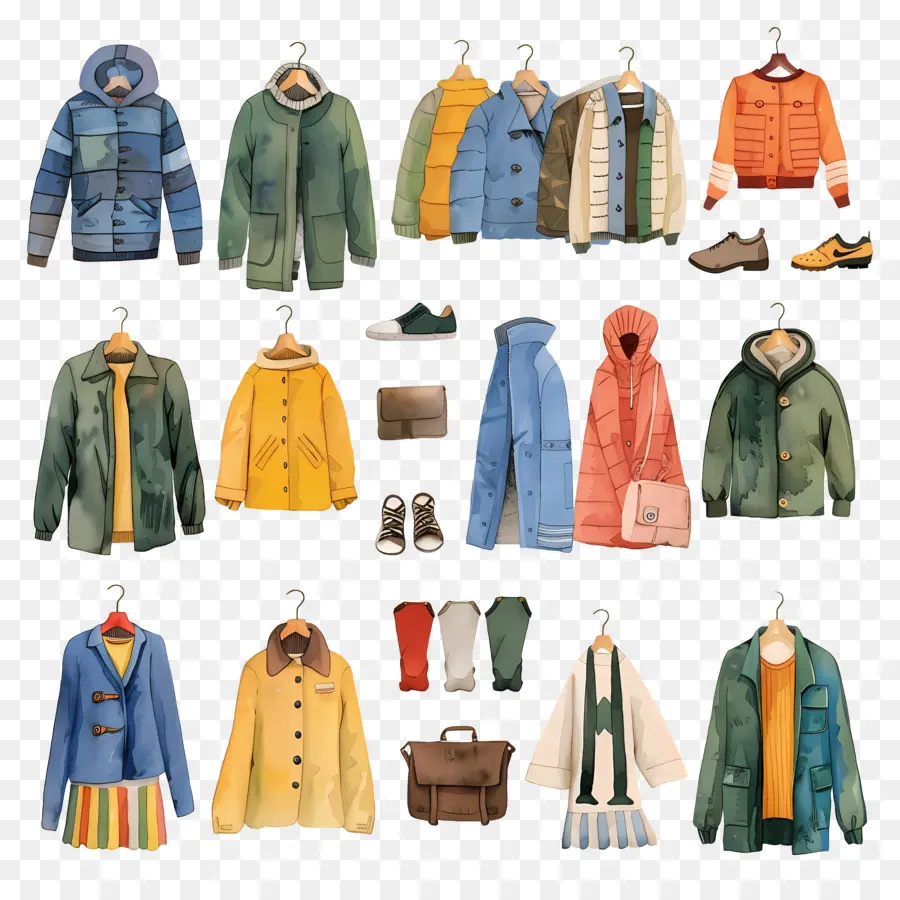 Clothes，Casacos De Inverno PNG