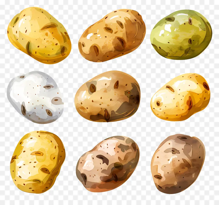 Batatas，Cores Diferentes PNG