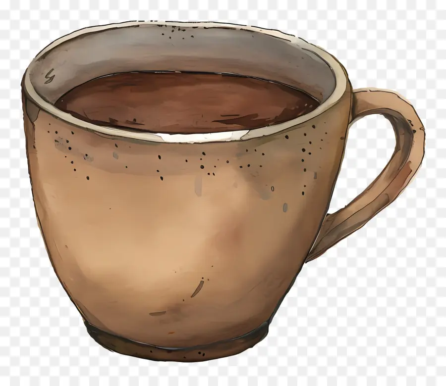 Xícara De Café，Pintura De Chocolate Quente PNG